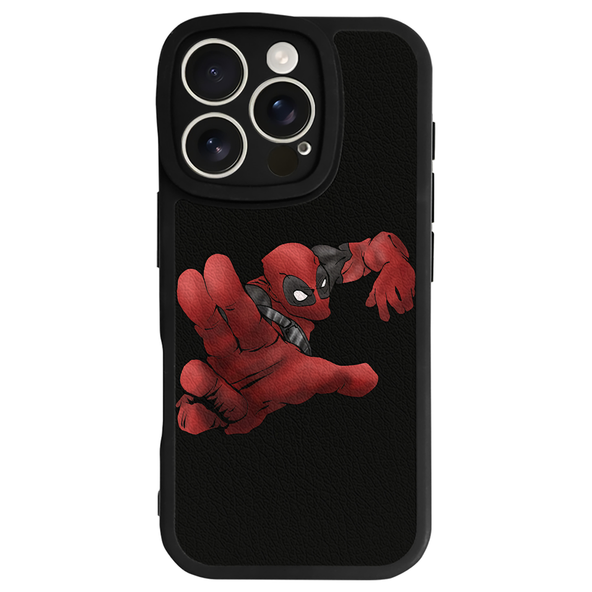 （画像用） Deadpool デッドプール 【iPhone 16シリーズ対応】シリコンスマホケース（レザー調） 材質：シリコン